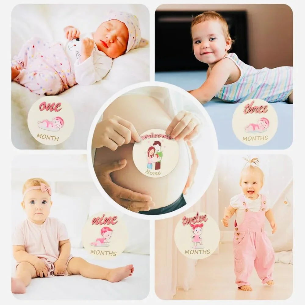 *NWT* A Lovely Shower Gift Baby Girl Milestone Cards & Clothes Dividers 21‎ PCS